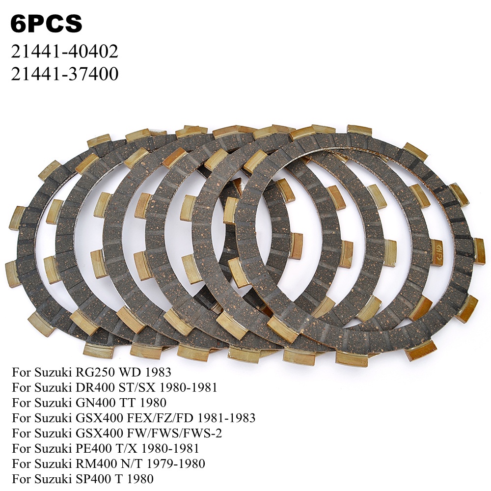 Motorcycle Clutch Friction Plates Set For Suzuki DR400 DR 400 ST/SX GSX400 RG250 GN400 PE400 RM400