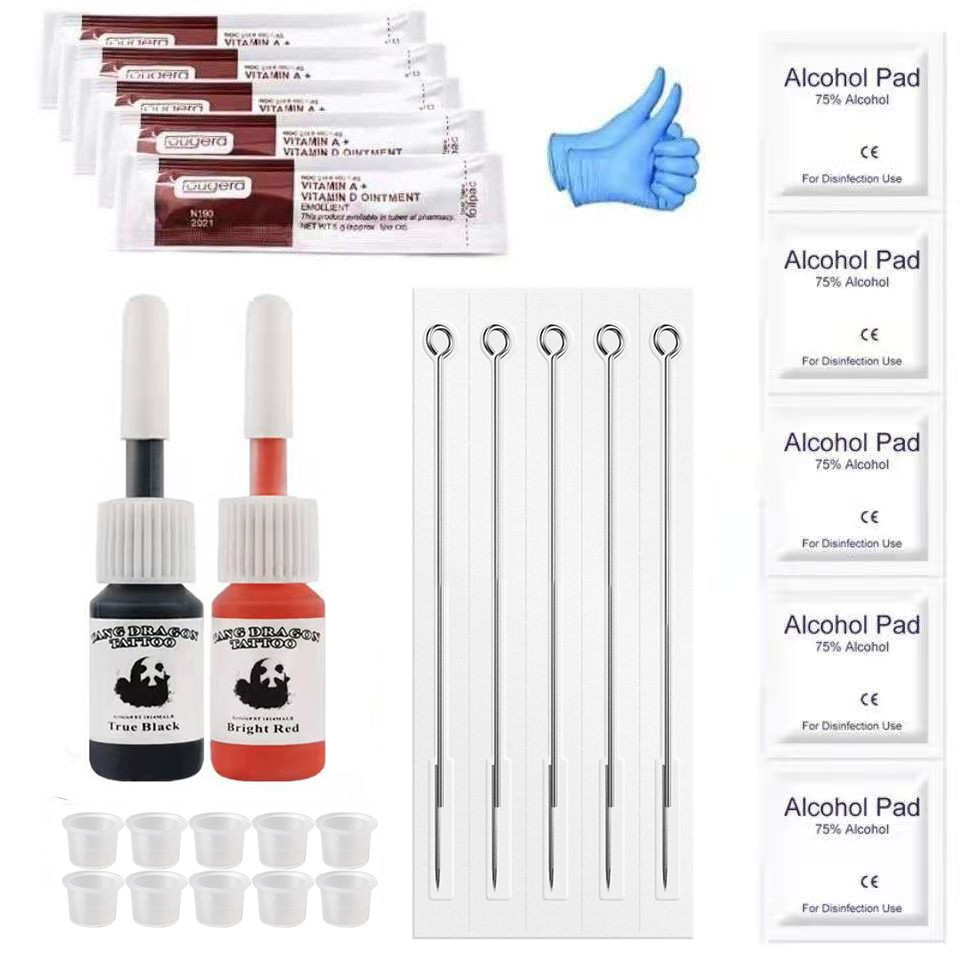 มือ Poke และ Stick เครื่องมือ Tattoo Kit หมึก pigments Tattoo Hand Poke ปากกาชุดรวมทั้ง Tattoo Ne DIY Tattoo – โปรปัง