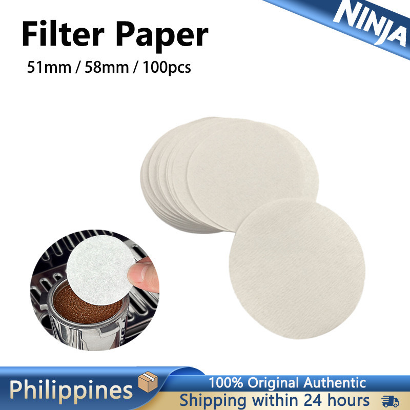 100pcs 51mm/58mm Coffee Filter Paper Portafilter Basket Round Coffee Maker Paper Filter Espresso