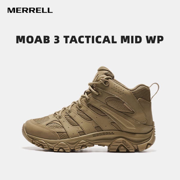 MERRELL MERRELL TACTICAL WP กันน้ํา TACTICAL รองเท้าผู้ชายกีฬากลางแจ้งสวมใส่ Mid-Top รองเท้าเดินป่าเ