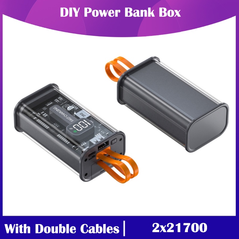 ☍ มืออาชีพ Pd22.5W 21700 โพลิเมอร์แบตเตอรี่ชาร์จกล่อง DIY ชาร์จกล่องสมบัติสองทิศทางอย่างรวดเร็วคาร์บ