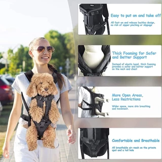 Pawsome กระเป๋าเป้สะพายหลัง กระเป๋าสะพายไหล่ คาดอก ยืดหยุ่น ระบายอากาศ สามารถปรับได้ สําหรับสัตว์เลี้ยง สุนัข แมว shitzu