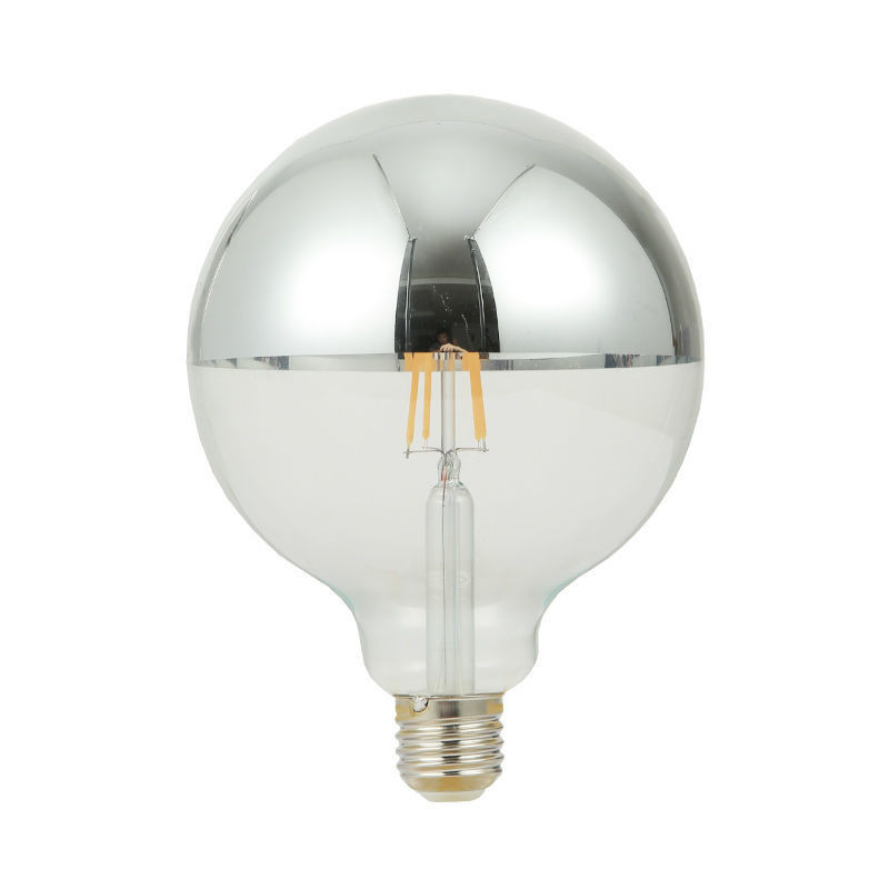 Edison หลอดไฟ LED E27 กึ่งชุบสะท้อนแสง ไม่มีเงา รูปดราก้อนบอล แบบสกรูครึ่งวงกลม สําหรับตกแต่ง