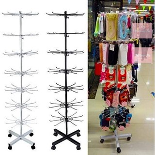 (7-Layer) Rotating Floor Stand Jewelry Rack Organizer Revolving Tier Hanging Display Shelf