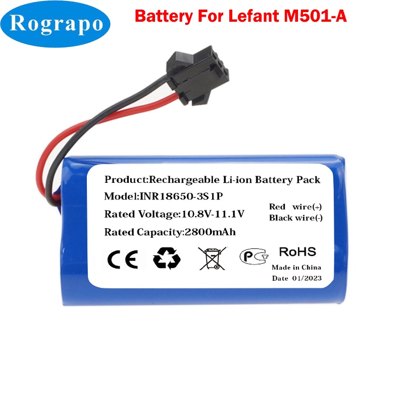 ใหม่10.8โวลต์2800มิลลิแอมป์ชั่วโมง/3400มิลลิแอมป์ชั่วโมงแบตเตอรี่ Li-Ion สำหรับ Lefant M501-A เครื่อ