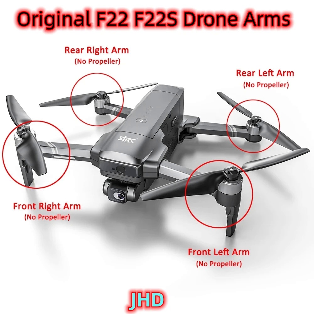 JHD ฟรีเรือจมูกแขนสำหรับ SJRC F22 F22S RC เครื่องบินอะไหล่ GPS RC จมูก Q Uadcopter แขนใบมีดอุปกรณ์เส
