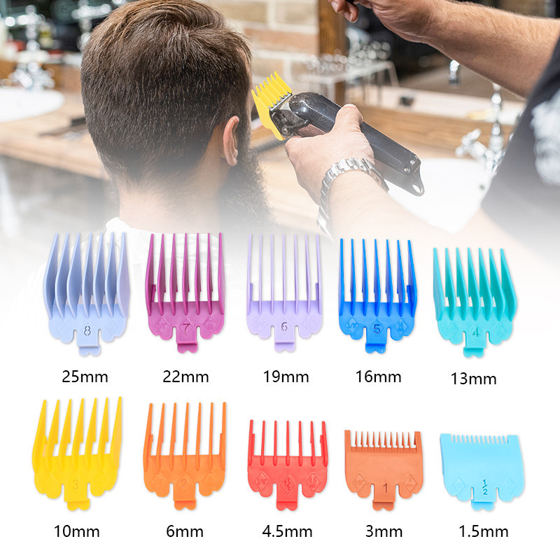 จัดส่งเฉพาะจุด#10 PackUniversal Limit หวีชุด 1.5-22 มม.ขนาด Clipper ร้านทําผมเครื่องมือสําหรับ Clipper อุปกรณ์เสริมตัดผมเปลี่ยนผม Trimmer