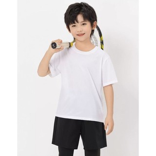 SIMPLE RUSH 2026 new product Round neck Unisex kids drifit active t shirt plain Classic black white