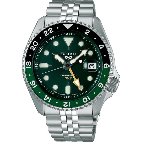 JDM WATCH★Seiko Men's 5SPORTS SKX Sports Style Mechanical GMT Metal Band Watch SBSC019 SSK035J8《L》