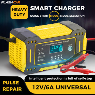 Full Automatic Car Battery Charger 12V 6A Intelligent Repair Fast Power Charging Digital LCD Display