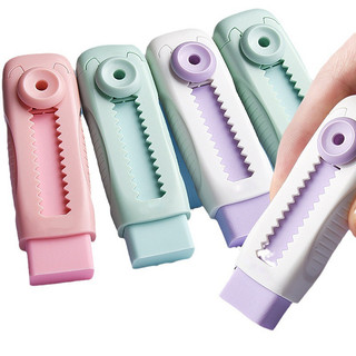 Creative Retractable Eraser Macaron Cute Push Pull Eraser For Kid Student Stationery School Supplies