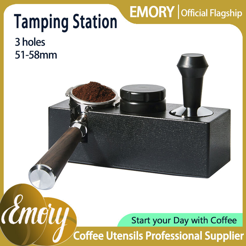 Emory 3holes Coffee Tamper Holder Portafilter holder ABS Tamping Station Coffee Accessories