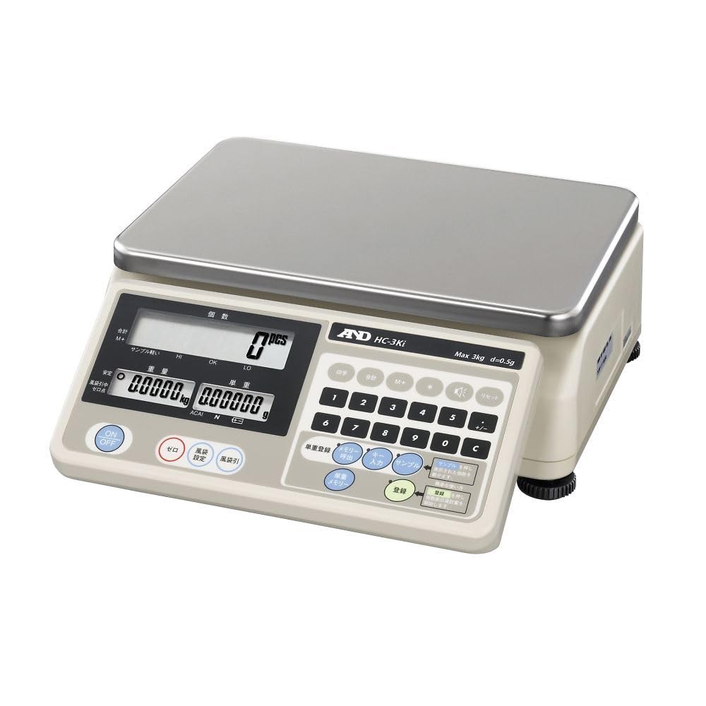 A&D Counting Scale HC-3Ki Capacity 3kg Minimum display 05g Minimum unit weight that can be measured 