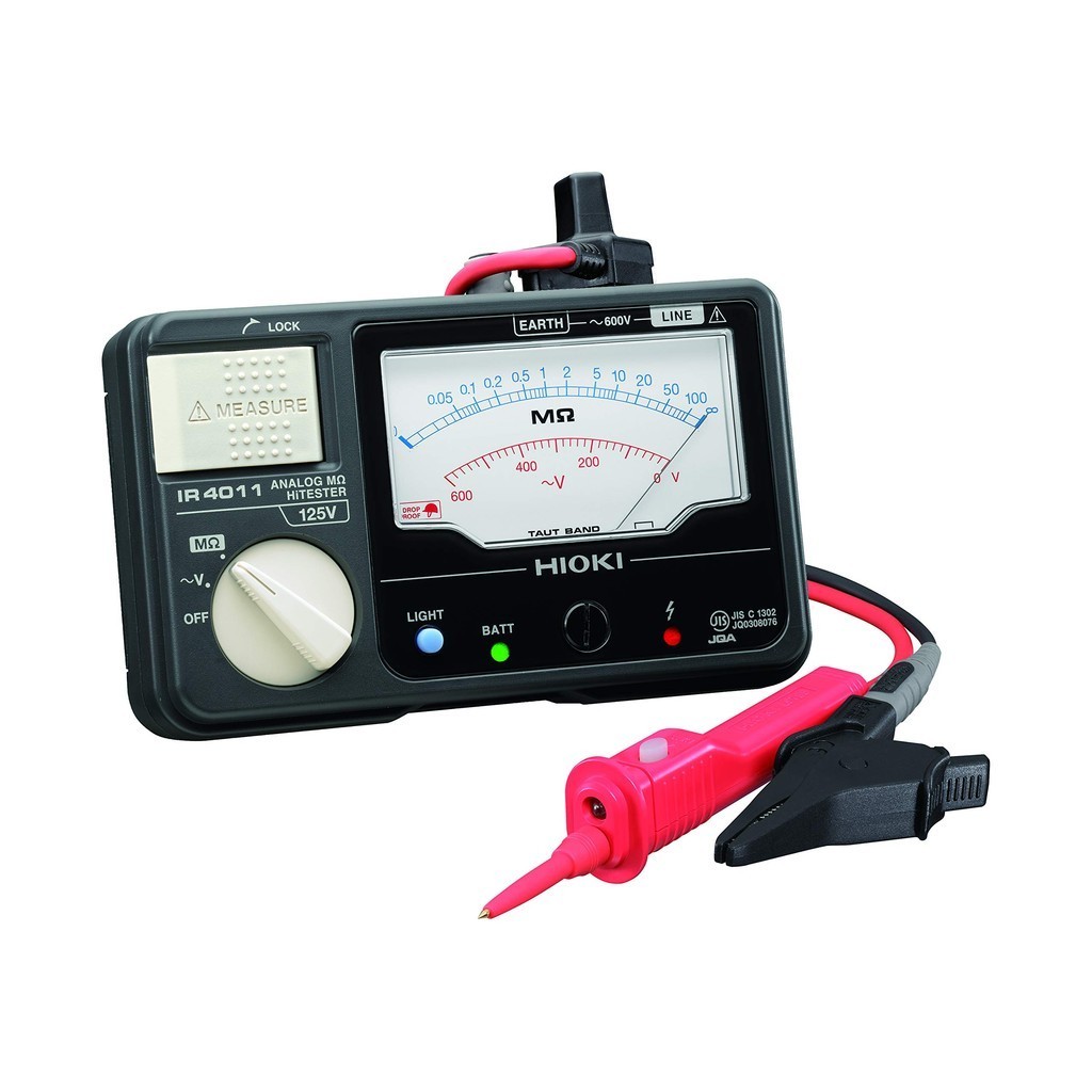 HIOKI Insulation Resistance Tester IR4011-11 Analog Megohm Hi-Tester Switched Lead Set L9788-11 Acce