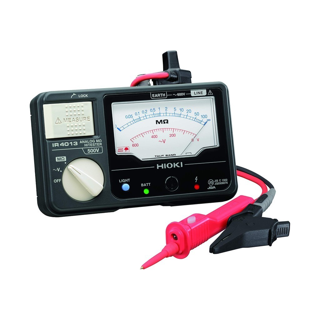 HIOKI Insulation Resistance Tester IR4013-11 Analog Megohm Hi-Tester Switched Lead Set L9788-11 Acce