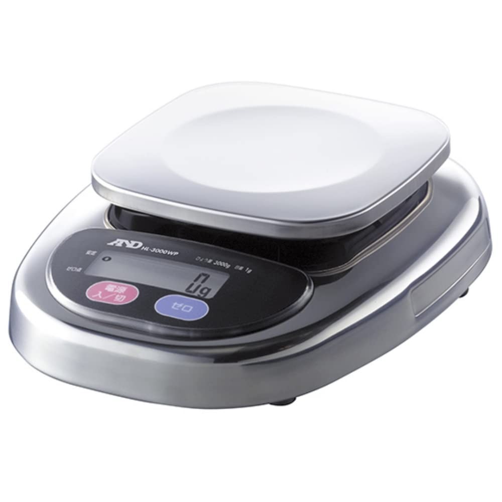 A&D dustproof and waterproof digital scale HL-3000WP Capacity 3000g Minimum display 1g Pan dimension