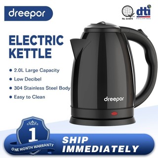 Dreepor 2L Capacity Electric Kettle Water Kettle Electric Heater Easy Use Fast Boiling