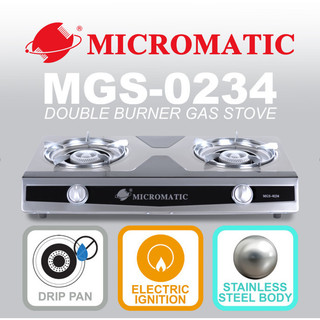 Micromatic Gas Stove Double Burner Stainless Original w/ 1 Year Warranty MGS  0234