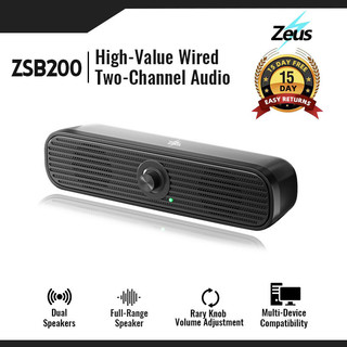 Zeus ZSB-200 Multi-Media Sound bar Wired Speaker Portable Speaker For Laptop PC And Mobile Phone