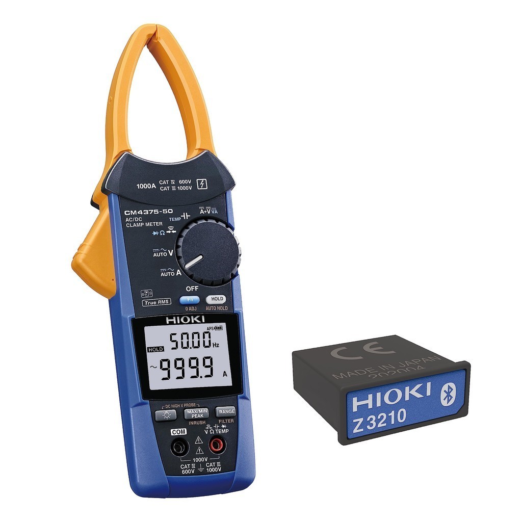 HIOKI ACDC Clamp Meter CM4375-90 Wireless Adapter Z3210 Set ACDC 1000A True RMS Easy to clamp Made i