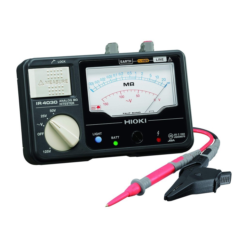 HIOKI Insulation Resistance Tester IR4030-10 Analog Megohm Hi-Tester Test Lead L9787 Accessories JIS