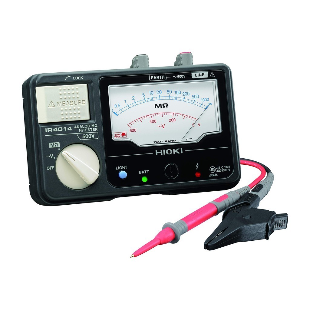 HIOKI Insulation Resistance Tester IR4014-10 Analog Megohm Hi-Tester Test Lead L9787 Accessories JIS