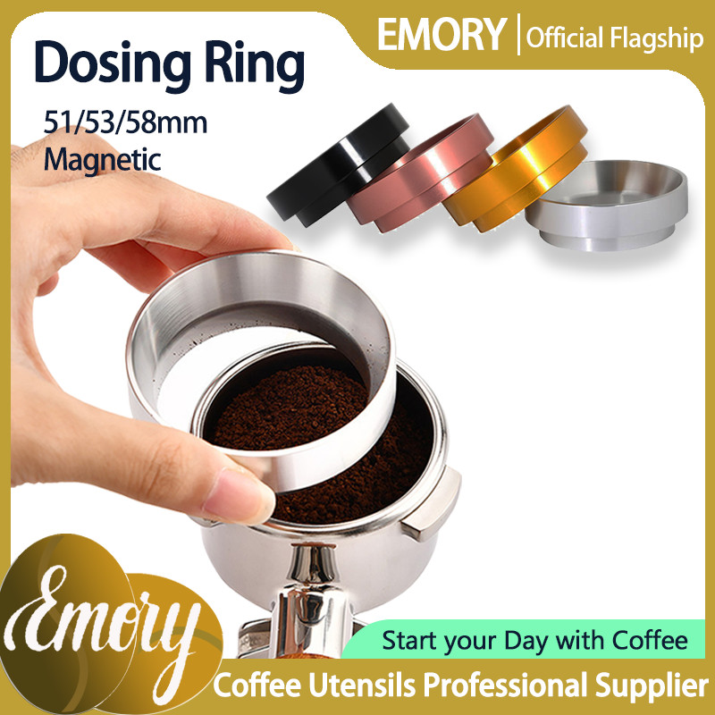 Aluminum Magnetic Dosing Ring Filter for Portafilter Brewing Bowl Coffee Powder Basket Coffee Access