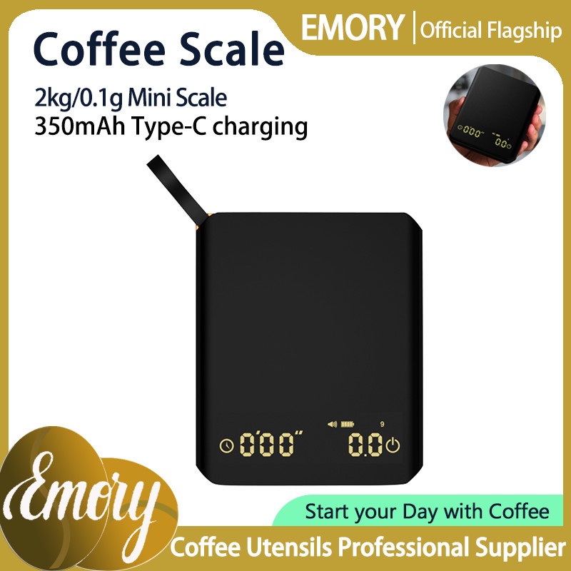 Emory 2kg/0.1g Coffee Timer Units with Tare Function Digital Kitchen Scale Multifunction Food Scale