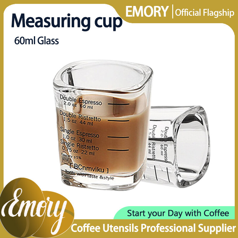 Emory Espresso Shot Glasses Measuring Cup 60ml Ounce Measuring Cup Coffee Accessories
