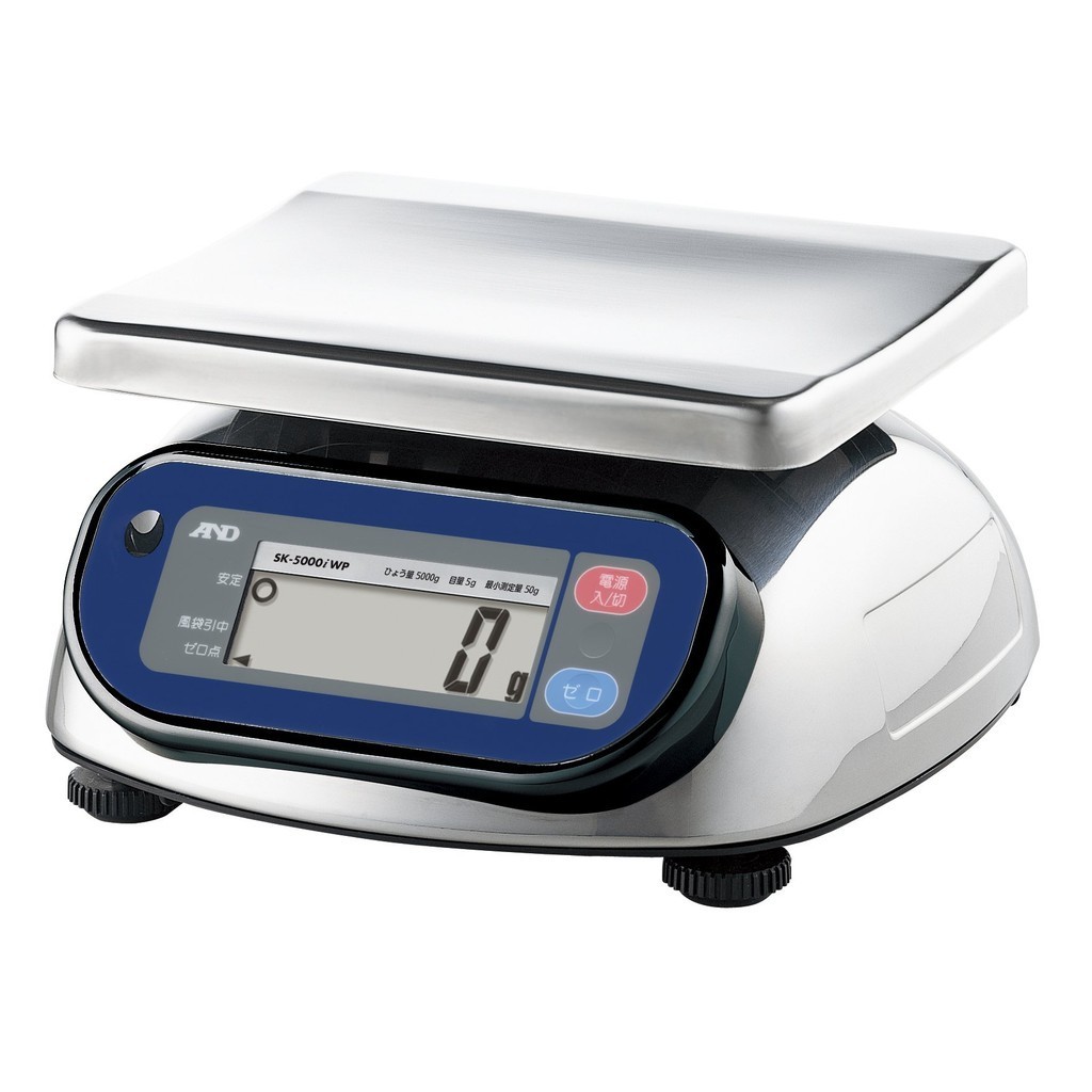 A&D Dustproof and waterproof digital scale for trade certification SK-5000iWP Capacity 5000g Minimum