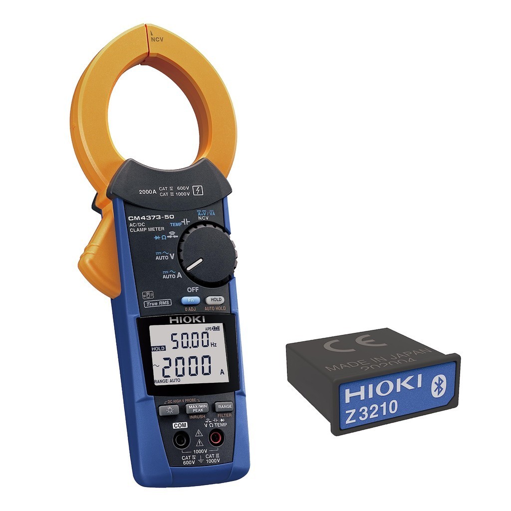 HIOKI ACDC Clamp Meter CM4373-90 Wireless Adapter Z3210 Set ACDC 2000A True RMS Made in Japan Dustpr