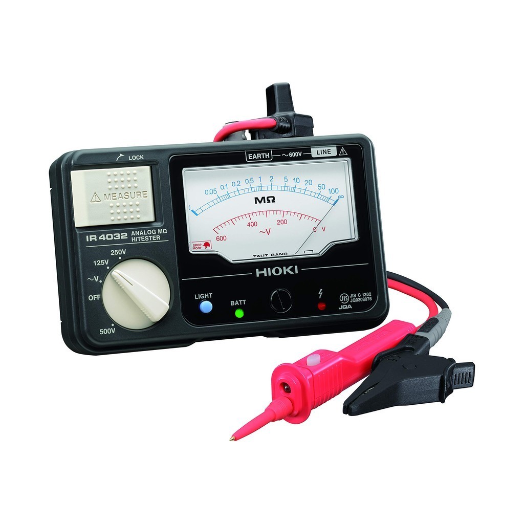 HIOKI Insulation Resistance Tester IR4032-11 Analog Megohm Hi-Tester Switched Lead Set L9788-11 Acce