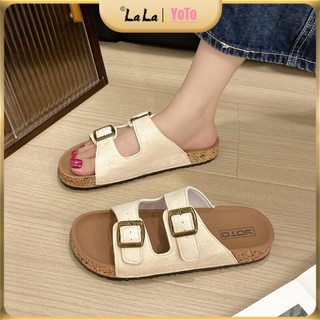 LALA Womens Slipper with Gamusa Strap and buckle adjustable Comfy Casual Slip-On Slippers (Standard)
