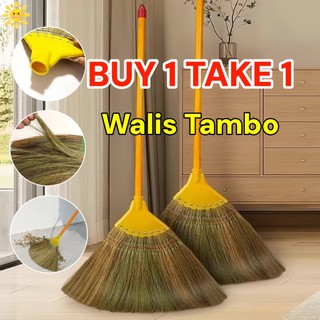 [Buy 1 Take 1]Durable Broom Walis Tambo Natural Material Handmade Detachable Floor Cleaning Tools