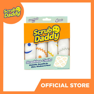 Scrub Daddy Streakless Cloths (4ct) - Reusable Paper Towel Cloth