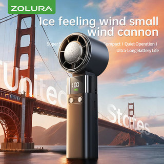 ZOLURA Y38 10000mh High Speed Cooling Fan Handheld/Stand/Neck-hanging Folding Fan With199 wind speed