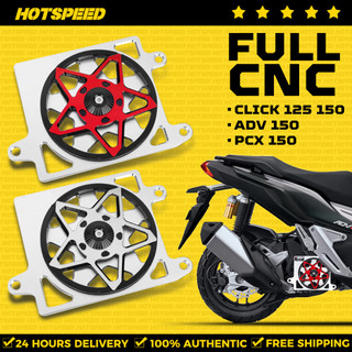 HOTSPEED CNC Radiator Cover Spinner Honda Click 125i 150i 3D Star Spinner Radiator Cover ADV 150
