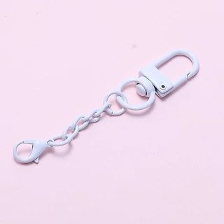 1pcs แยกแหวน Keyfob พวงกุญแจเบเกอรี่เคลือบเงา Charm 4 แหวนกุ้งก้ามกรามสําหรับพวงกุญแจจี้