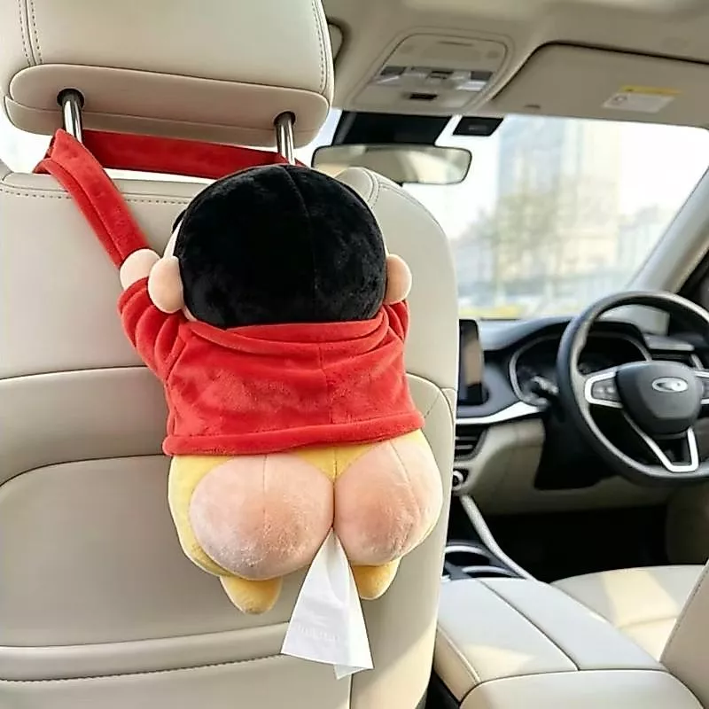 Crayon Shin-Chan Plush บทคัดย่อกล่องกระดาษทิชชูรถกล่องกระดาษกล่องเก็บตกแต่ง