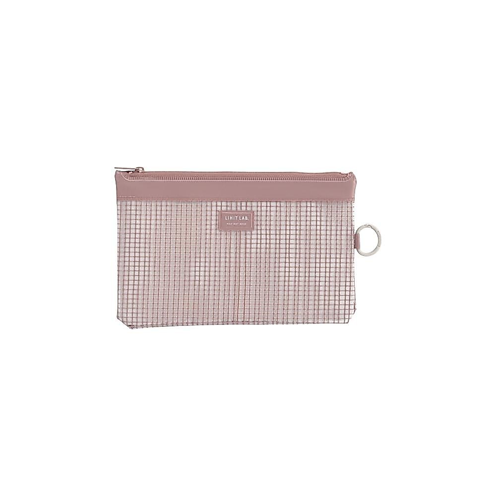 LIHIT LAB. Mesh Zipper Pouch, B6S, Pink, F244 (Momo)