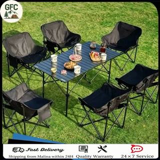 Foldable Camping Chair & Table Set Portable 2-6 People for Outdoor Hiking Beach Picnic &Travel