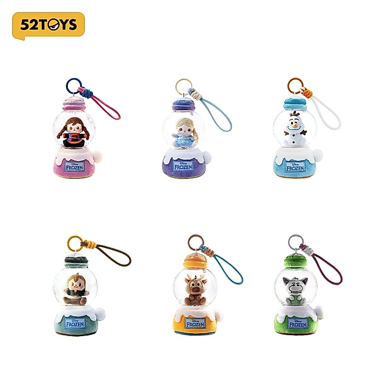 52TOYS Disney Frozen Let it Roll Series Crystal Ball Plush Charm Blind Box Figure Toy（Whole Set）