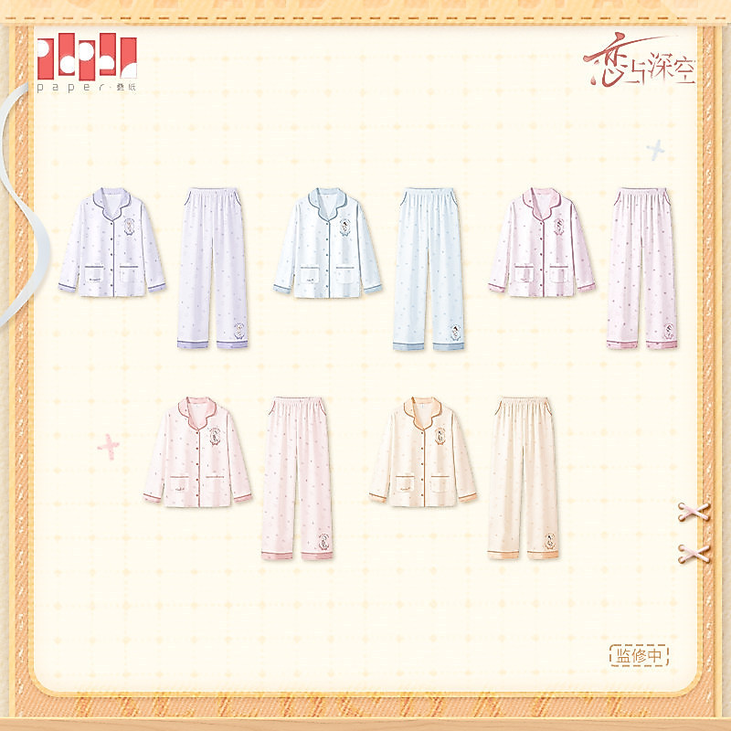 Pre-order ของแท้อย่างเป็นทางการ Love และ Deepspace Sweet Dreams ทอ Series ชุดนอน, ผ้าฝ้าย 100%, ชุดน