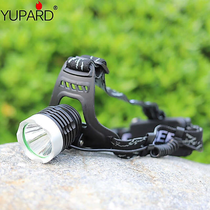 XML-L2 Strong Light ไฟหน้าแบบชาร์จไฟได้ตกปลา Miners โคมไฟ LED กลางแจ้ง 18650 T6 แสงสีขาวแสงสีเหลืองข