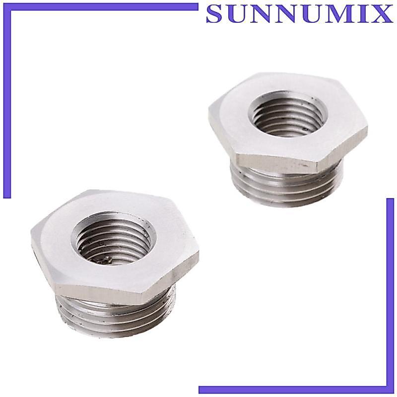 [Sunnimix] 2x สแตนเลสลด O2 เซนเซอร์พอร์ตอะแดปเตอร์ปลั๊ก Bungs 18 มม.-12 มม. สําหรับ Harley