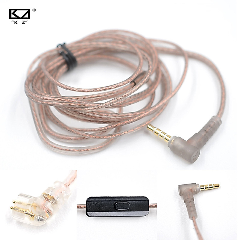 สายหูฟังอัพเกรดทองแดงปลอดออกซิเจนที่มีความบริสุทธิ์สูงจาก KZ Original Cable เหมาะสําหรับ KZ CCA ZSN 