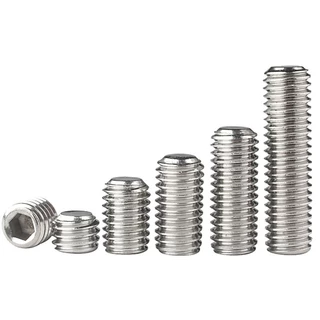 [RL] M3-M12 ส่งด่วน ตัวหนอน ปลายตัด สแตนเลส 304 หกเหลี่ยม สกรู Hex Socket Set Screw Stainless Steel M4 M5 M6 M8 M10 M12