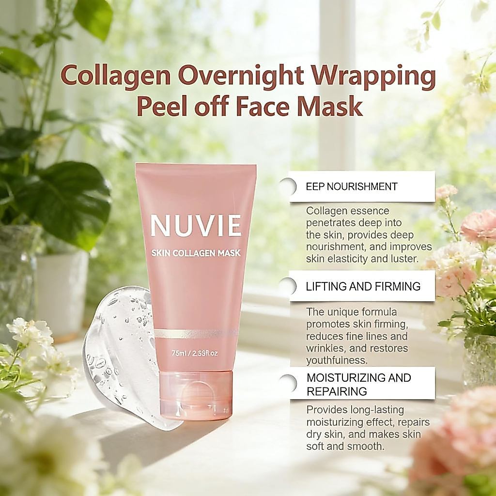 มาส์กห่อกลางคืนคอลลาเจน มาส์กหน้าคอลลาเจนข้ามคืน Easy Peel Off Facial Mask Skin Care night mask 2.53