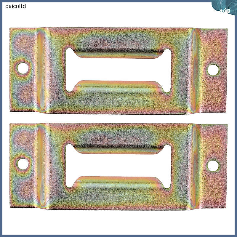 2 ชิ้น E Track Cargo Anchor สําหรับรถบรรทุกโลหะสีทอง Heavy Duty Rail daicoltd