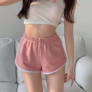 🎈ส่งไวจากไทย🎈กางเกงขาสั้น สวมใส่สบาย ลําลองสําหรับสตรี หลวม เอวสูง กีฬา สีต่างๆ